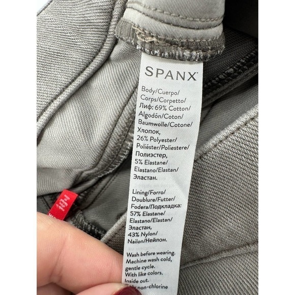 SPANX Jean-ish Ankle pull on Leggings size M Earthy Taupe - Picture 9 of 9